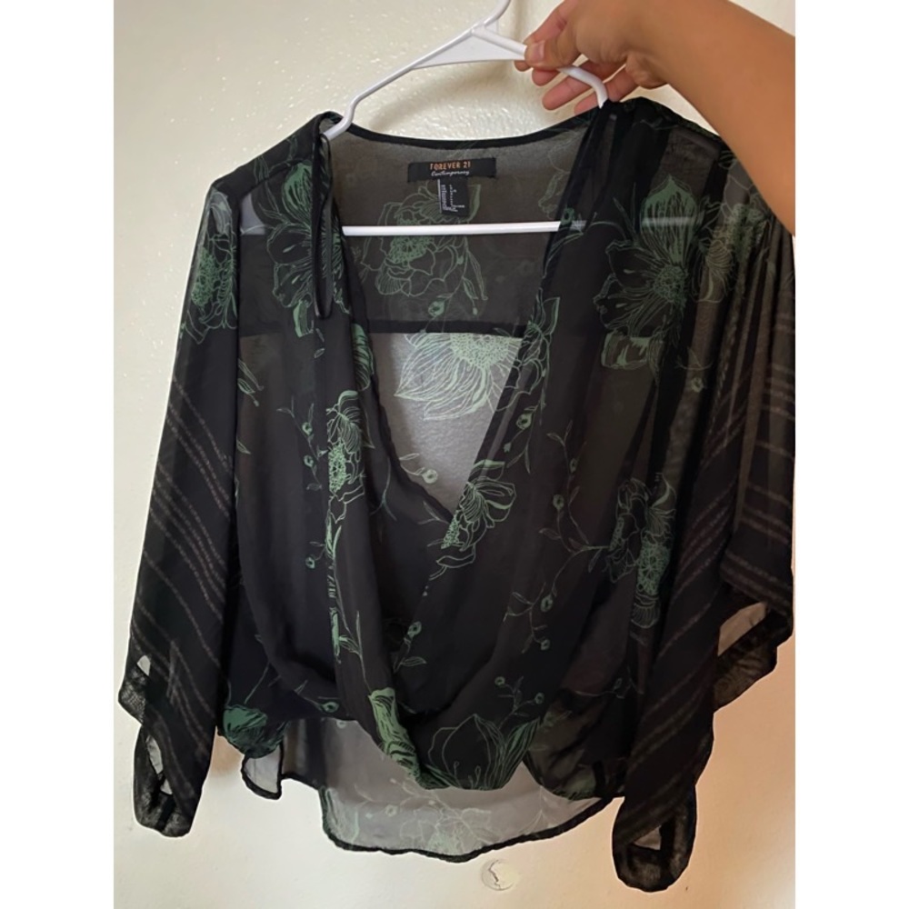 Mesh forever 21 blouse